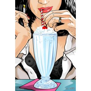 ilustración Mia Wallace (Pulp Fiction) – Joshua Budich