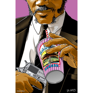 ilustración Jules Winnfield (Pulp Fiction) – Joshua Budich
