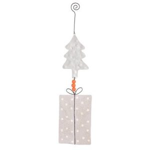 Adorno Navidad colgante con Árbol y Regalo
