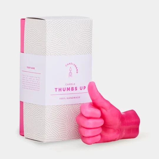 Thumbs up pink -Candlehand