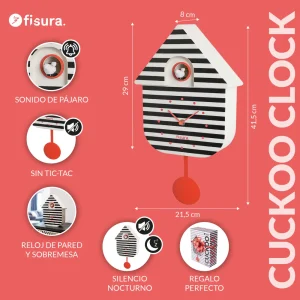 Reloj de Cuco Blanco y negro