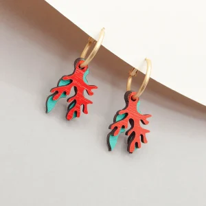 Pendientes Coral & Seaweed – Materia Rica