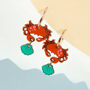 Pendientes Crab & Shell – Materia Rica