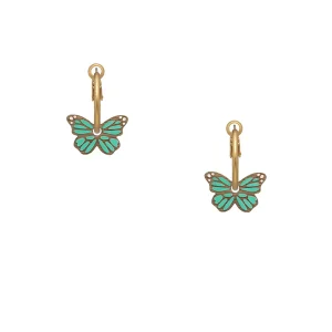 Pendientes Monarch Butterfly in Teal – Materia Rica
