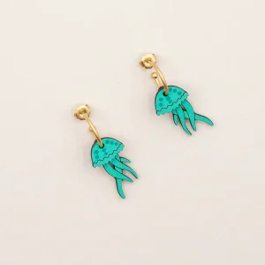 Pendientes Teal Jellyfish – Materia Rica