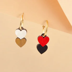 Pendientes Rock Flip Hearts – Materia Rica
