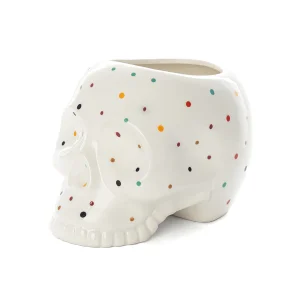 Macetero calavera «lunares»