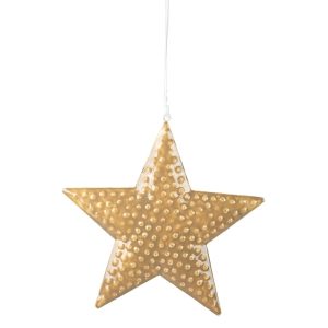 Adorno Estrella Metálica beige