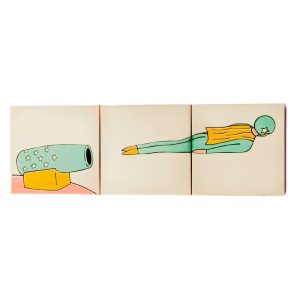 Mural de 3 azulejos. Hombre Bala