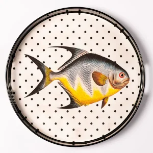 Bandeja Redodnda Lacada Pez